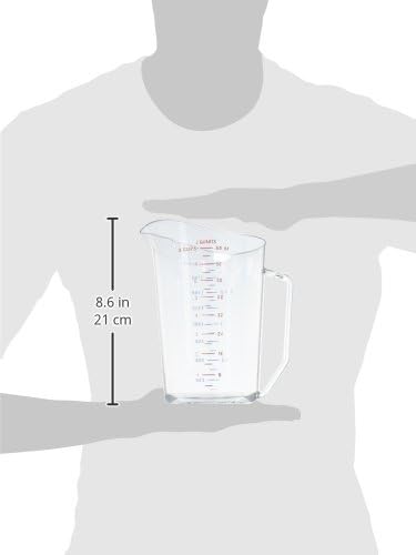 Cambro 200MCCW 2 qt Capacity, Camwear Clear Polycarbonate Liquid Measuring Cup (200MCCW135)