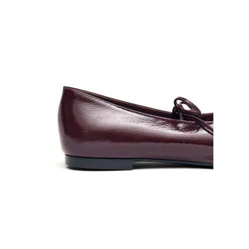 Women's Square Toe with Lace Up Bowknot Ballet Flats Casual Slip On Dress Shoes Comfortable Walking Flats for Work Daily Wear3