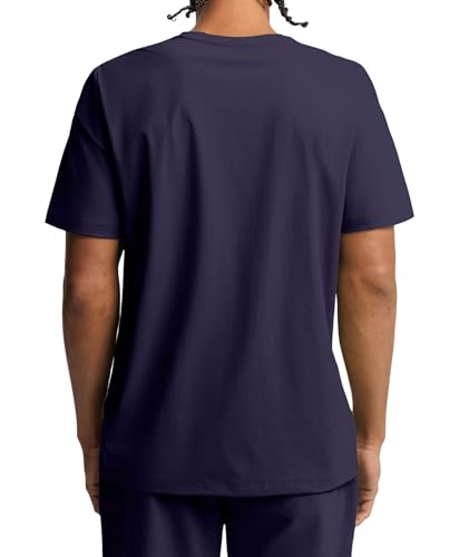 BRXL BrxlMen Men's Short Sleeve Casual Shirts with Pocket Textured Look Moisture Wicking Running T-Shirts Navy Bule L — view 2