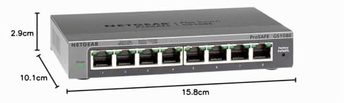 NETGEAR GS108E Géré Gigabit Ethernet 101001000 Neuf - vue 8