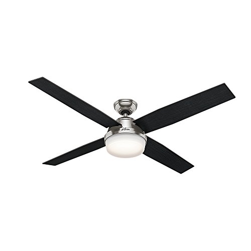Hunter Dempsey Indoor Ceiling Fan With Led Light And Remote Control, 60", Brushed Nickel #TOP9