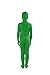 Full Bodysuit Kids Open Face Costume Spandex Stretch Zentai Child Suit (Small, Green)