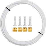 WLDOCA Fahrrad-Hydraulikschlauch Fahrradschlaucheinsatz Olive Kit Fahrradbremsflüssigkeitsschlauchsatz Hohe Flexibilität für MTB Rennrad,Weiß,BH90