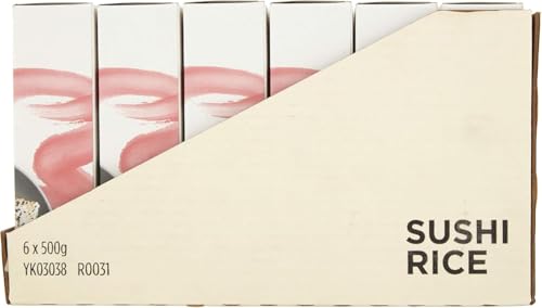 Yutaka Premium Grade Sushi Rice 500g (Pack of 6) | Japanese-Style Sticky Short Grain Rice | Makes 6 Servings | Ideal for Sushi, Onigiri, Rice Bowls & Oriental Dishes | Quick & Easy to Prepare