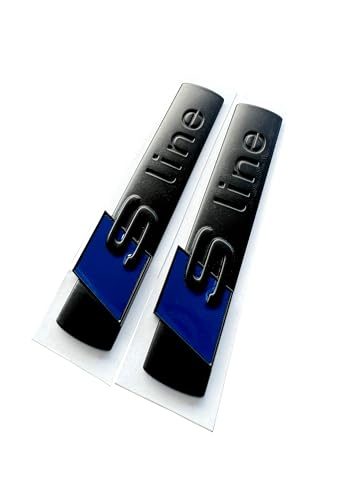Original Audi S-Line emblem in matt black 8N0 853 601 A (blue) Original Audi S-Line emblem in matt black 8N0 853 601 A (blue)