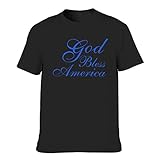God Bless America Blue Outdoor Nature Hiking T-Shirt T-Shirt für Jungen und Mädchen Black small