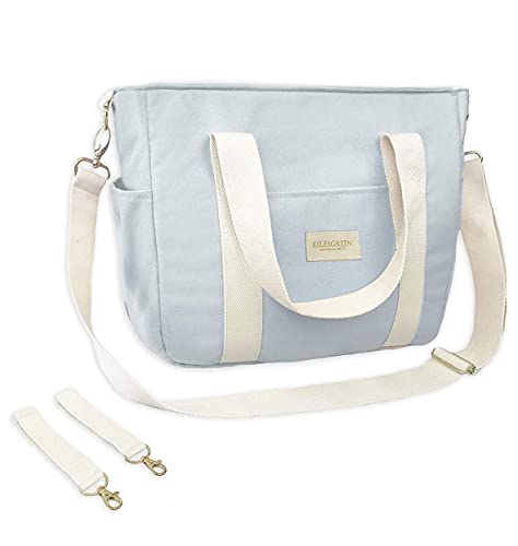 ESLESGREEN Sac à langer pour poussette en coton bio Bleu Cover