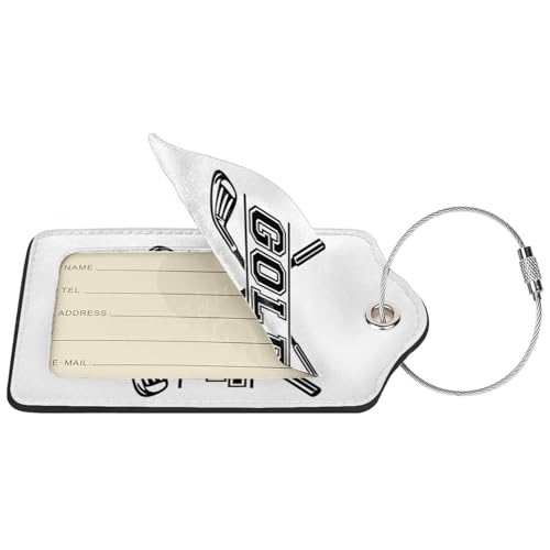 2 Pcs Golf Club Labels Luggage Tags for Suitcases, Golfer Decorations Tags Birthday Gifts for Men Women, Personalized Outdoor Travel Sport Gift3