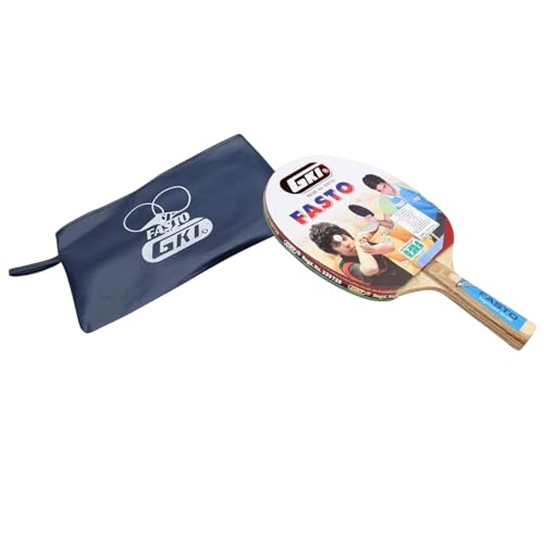 Image of GKI Fasto Table Tennis Racquet - Lightweight, Balanced TT Bat with Superior Grip & Spin Control | Ideal for Intermediate & Casual Players