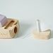 kiko+ Ofune Wind-Up Wooden Toy Boat| Made with Japanese Hinoki Cypress | Minimalist Wind-Up Toy for Kids (Lavender)