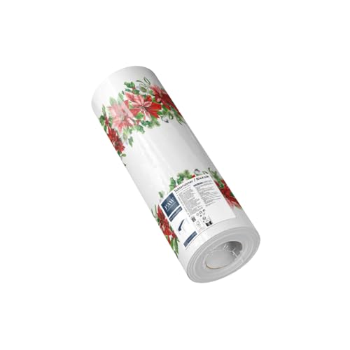 Paw - Camino de Mesa de Papel Airlaid (40 x 2400 cm) I Decoración de Mesa para Inverno, Navidad I Cinta de Mesa I Flor de Navidad I Glory Poinsettia