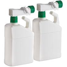 EcoGuard 2-Pack Multipurpose Hose-End Spray Bottles-32 oz Refillable Applicator with 401 Spray Ratio for Lawn Care Products, Car and Home Cleaning