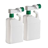 EcoGuard 2-Pack Multipurpose Hose-End Spray Bottles-32 oz Refillable Applicator with 40:1 Spray Ratio for Lawn Care Products, Car and Home Cleaning