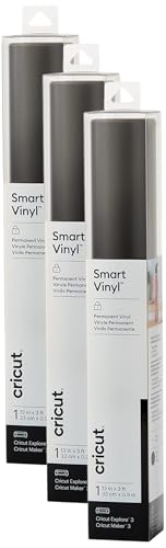 Cricut Smart Permanent Vinyl, Black - 3-Pack of 3ft Rolls (13