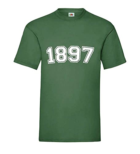 T-shirt pour homme vert bouteille de taille XXXL 1897 aux finitions soignées