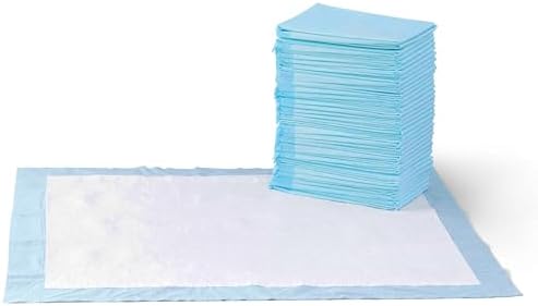 Amazon Basics Trainingspads für Hunde und Welpen, auslaufsicheres 5-lagiges Design mit schnell trocknender Oberfläche, XL (40 Stück), Blau