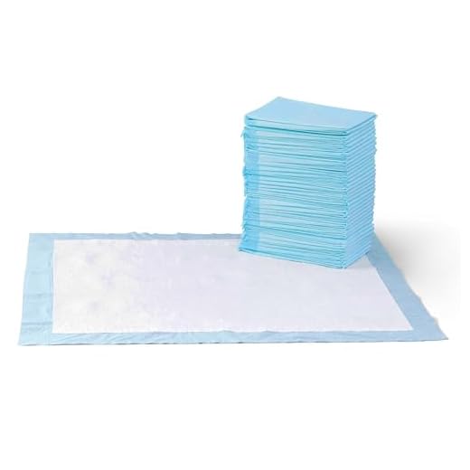 Amazon Basics Leak-Proof Dog and Puppy Potty Training Pee Pads with Quick-Dry 5-Layer Design, X-Large Size 28 x 34 Inch, Blue & White, 40-Pack