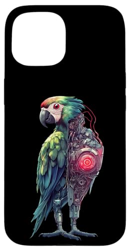�ʔ����I�E�����{�b�g�������D�ƃT�C�{�[�O�I�E�����{�b�g Robot Parrot Lover Cyborg AI �X�}�z�P�[�X iPhone 15 �p