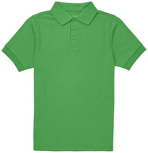 Classroom Polo Shirt Boys and Girls, Short Sleeve Collared T-Shirts CR891Y, M, SS Kelly Green