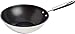 Amazon Basics Wok Antiaderente a Induzione in Acciaio Inox - con Manico Soft Touch - 28 cm