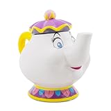 Silver Buffalo Disney Beauty and the Beast Mrs. Potts Teapot 3D Sculpted Ceramic Cookie Snack Candy Jar (Small)