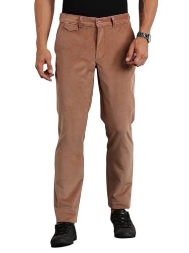 Image of Thomas Scott Men's | Solid | Light Weight | Breathable Fabric | 4 Pocket | Mid Rise | Slim Fit | Cotton Blend | Button Waist | Chino Trouser | Pants