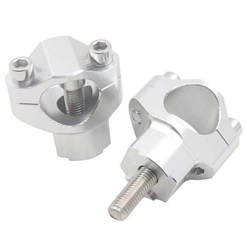 Rehausseur de guidon 28mm en aluminium argent usiné pour fixation stable moto SXF EXC
