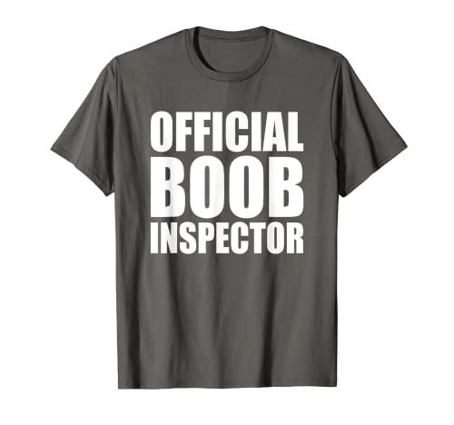 Ufficiale boob inspector last minute halloween costume party maglietta