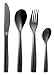 Topkapi Kuchnia Gourmet - 6325 czarny - sztućce Black Kaiser, 24-częściowy zestaw sztućców, stal szlachetna w kolorze czarnym, dla 6 osób