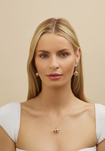 Barzel 18K Gold Plated Filigree Elephant Earrings and Necklace Jewelry Set2