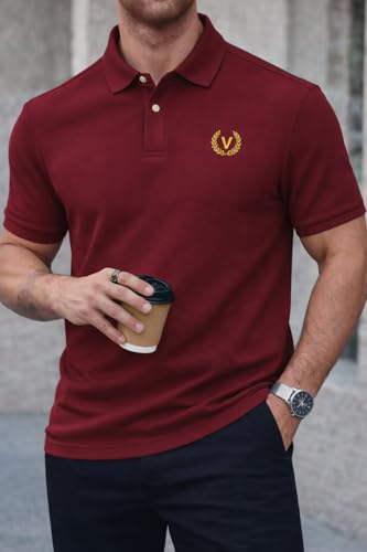 Image of Mack Jonney Men's Cotton Polo T-Shirt|Solid Regular Fit|Half Sleeve Collar T-Shirt for Casual Wear-MJ-32