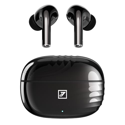 Image of ONE 7 Shine PODS Wireless in-Ear Earbuds | 13mm Dynamic Driver | Deep Bass | ENC Calling | Bluetooth v5.3 | Up to 36 Hours Playtime | Lightweight with Silicone Case (ON TWS-54) (Black)