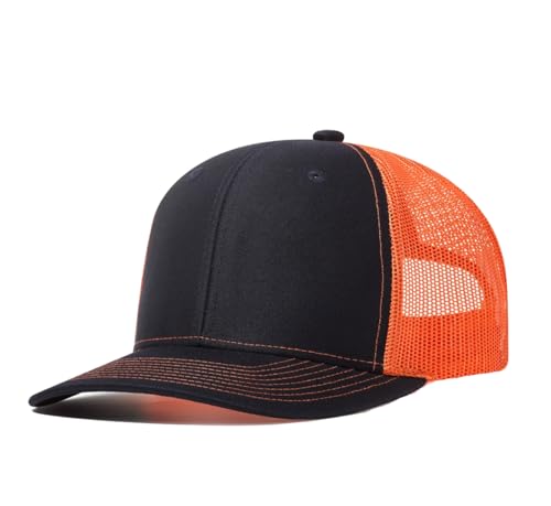 Image of Quanhaigou Trucker Hat - Mesh Snap Back - Unisex Adjustable Baseball Cap - Outdoor Hats for Men Women