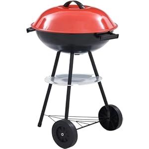 Portable XXL Charcoal Kettle BBQ Grill with Wheels 44 cm,Kitchen & Dining,Kitchen Appliances,Outdoor Grills
