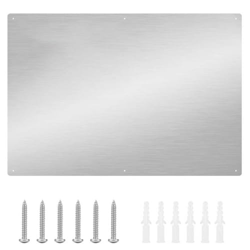 30 x 16 Thicken Heavy Range Hoods Stainless Steel Backsplash Panel Splatter Guard for Stovetop 6 Pre Drilled Holes for Easy Installation Keep the Walls Clean Bright and Beautiful (30 x 16)
