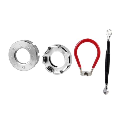 NAMOARLY 4Pcs Bike Spoke Wrench Durable Steel Rim Tool for Mountain Road Bicycles Cut Open Design Non Slip Grip for Cycling Repairs