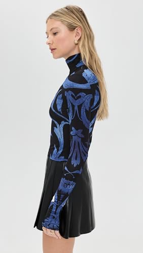 alice + olivia Women's Delaina Turtleneck Cropped Top4