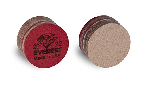 Tiger Everest Laminated Pool Billiard Cue Tip - 1 Pc - 14 Mm #TOP3