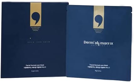 DERM·ALL MATRIX] Daily Facial Dermal-care (35g/sheet) Overnight mask pack,Lifting and Hydrating,Soothing, Exfoliating,Skin Nourishing,Collagen sheet mask for wrinkles and dry skin. (4sheets/1week)