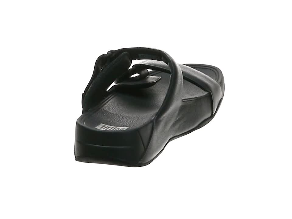 Amazon.com | FitFlop Men's GOGH MOC SLIDE IN LEATHER Sandal, black
