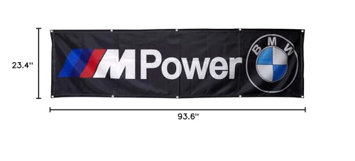 Daoops BMW Flag M Power Automotive Repair Racing 2x8ft Banner
