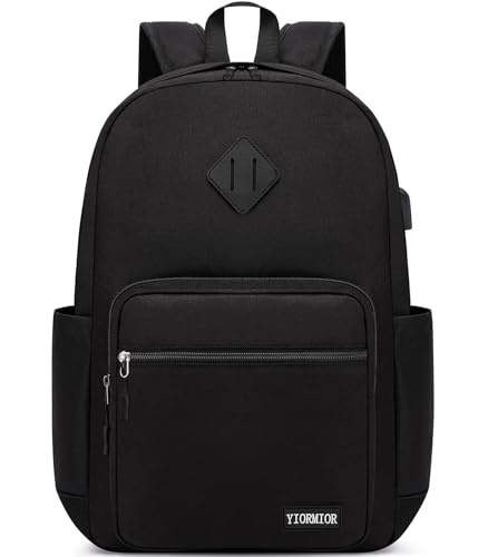 YIORMIOR Zaino Scuola Superiore Media università Donna Uomo, Zaino Porta