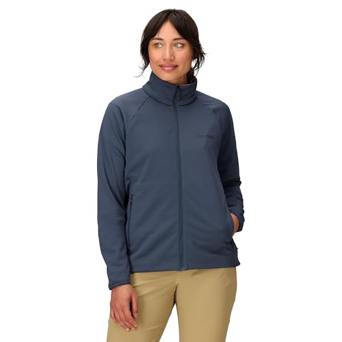 Marmot Mujer Wm's Leconte Fleece Jacket, Chaqueta Polar cálida, Chaqueta con Cremallera Completa, Transpirable, a Prueba de Viento, Plegable, Adecuada para excursiones y para esquí, Thunderhead, L