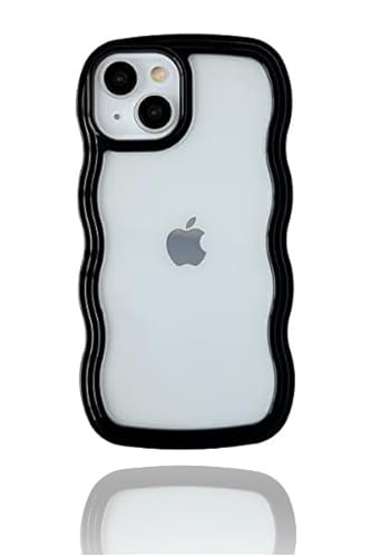 �yJapan Platina�z iPhone15 �Ή� �Ȃ݂Ȃ� ������� ���킢�� �P�[�X (�u���b�N�j 6.1�C���` �A�C�t�H��15 �P�[�X �J�o�[ �N���A �X�}�z�P�[�X TPU Qi�[�d �X�g���b�v�z�[���t�� �y�� ���^ nami-15-black