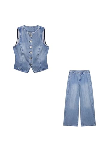 Ensemble de jeans Pohullan exprimez votre style unique avec ce gilet boutonné