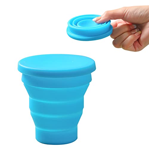 KARELLS Tazza da Viaggio Pieghevole D'acqua Portatile, Silicone Bicchiere, per Viaggio Campeggio Escursionismo e al Lavoro(170ML)
