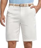 Willit Men's Linen Shorts Dress Summer Casual Work Linen Shorts Flat Front with Pockets 10' White 34