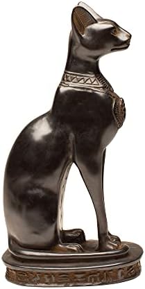 Discoveries Egyptian Imports Bastet Cat Goddess Statue - Black - 8" Tall - Made in Egypt