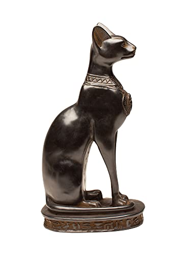 Discoveries Egyptian Imports Bastet Cat Goddess Statue - Black - 8" Tall - Made In Egypt #TOP24