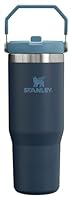 Stanley IceFlow Flip Straw Tumbler 30 oz | Stainless Sreel Vacuum Insulated Water Bottle for Home, Office or Car | Reusable Cup with Straw | Leak Resistant | Navy